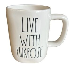 RAE DUNN “Live With Purpose” Large Mug by Magenta Artisan Collection 16 oz Gift